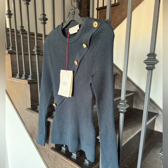 Alexander McQueen ribbed-knit button-detail top - Picture 5 of 11